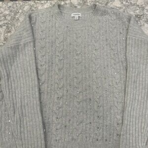 Nordstrom Light Gray Crewneck Sweater
